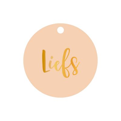 Cadeaulabel Liefs (met goudfolie)