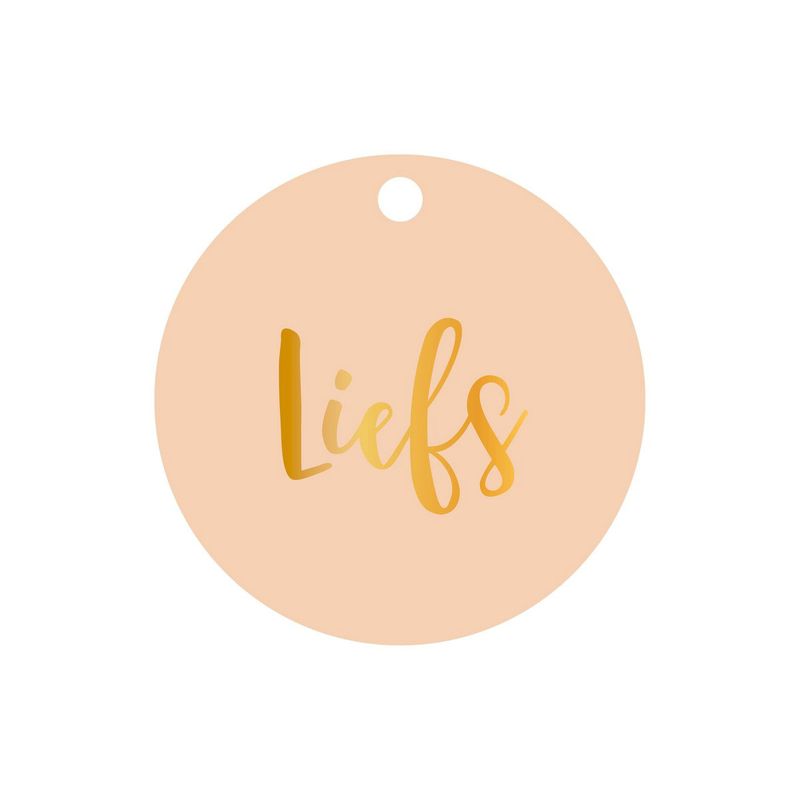 Cadeaulabel Liefs (met goudfolie)
