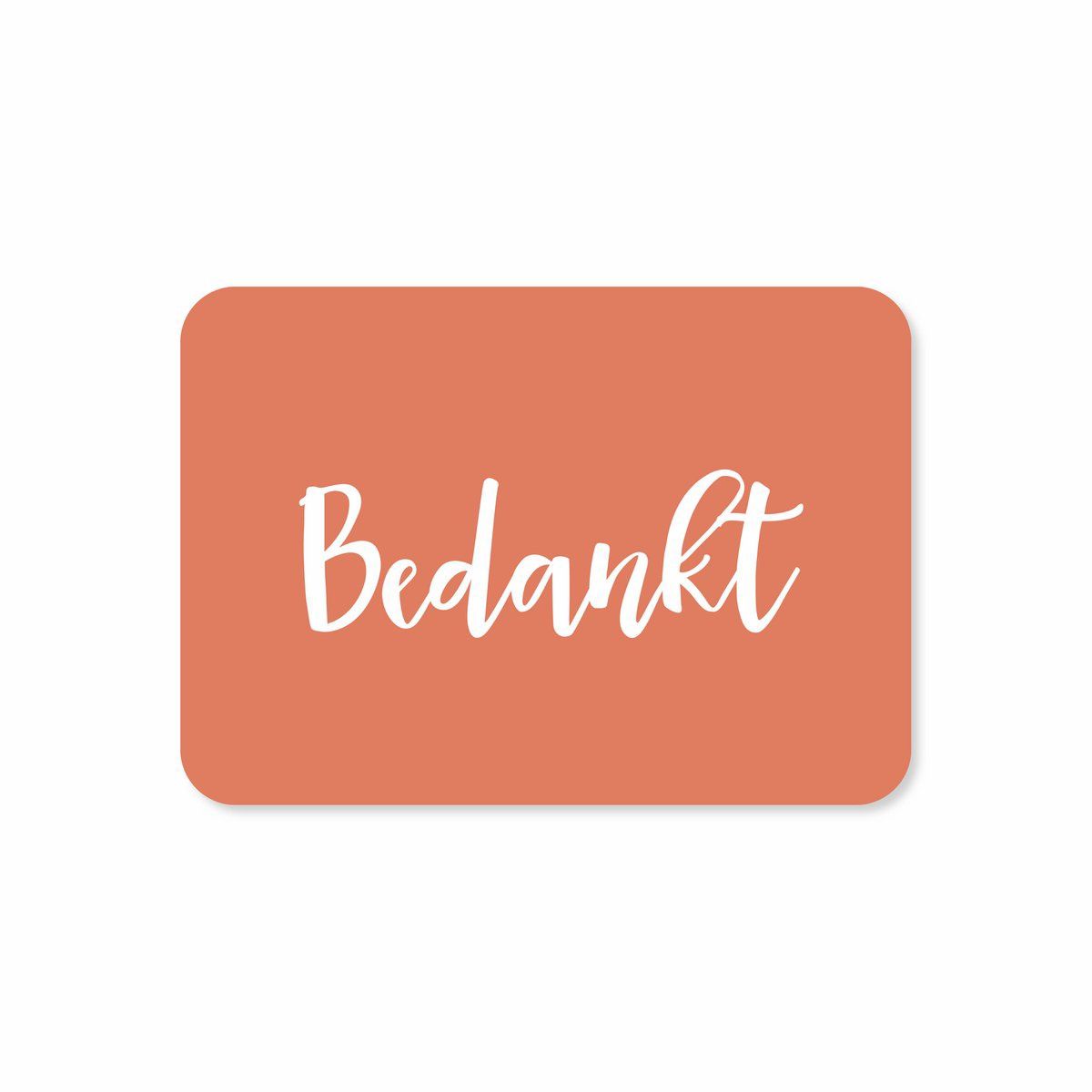 Minikaart Bedankt (rood)