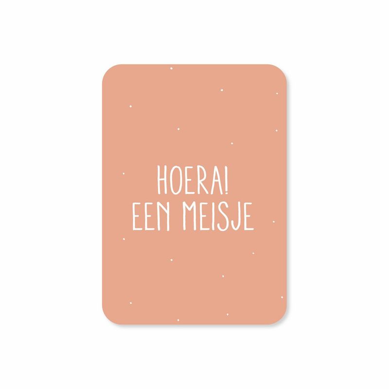 Minikaart Hoera een meisje