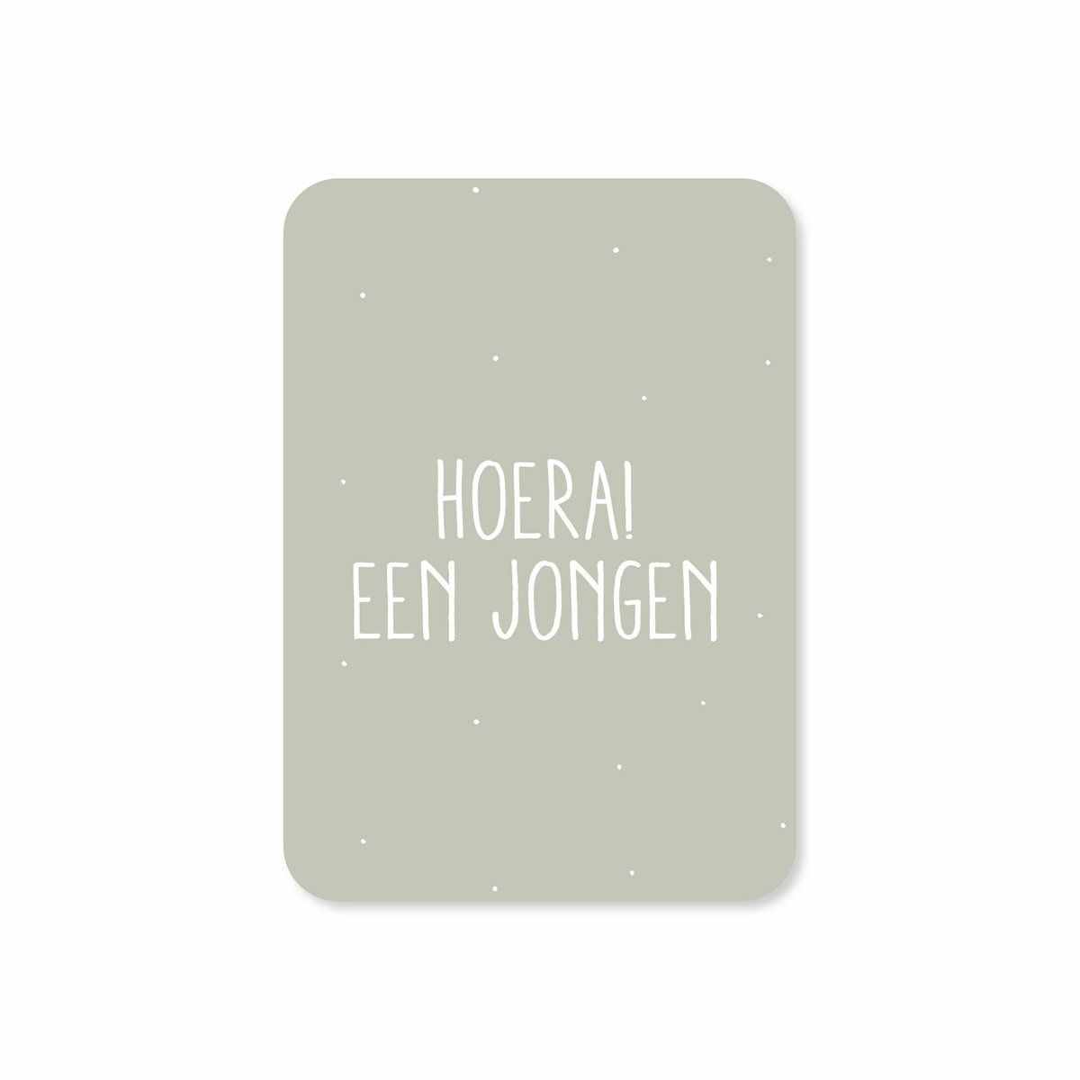 Minikaart Hoera een jongen