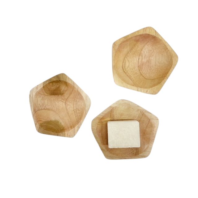 Schaaltje hout Pentagon