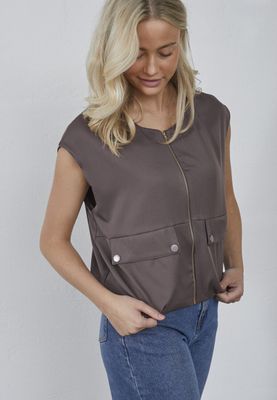 Mouwloos vest Garwin - latte bruin