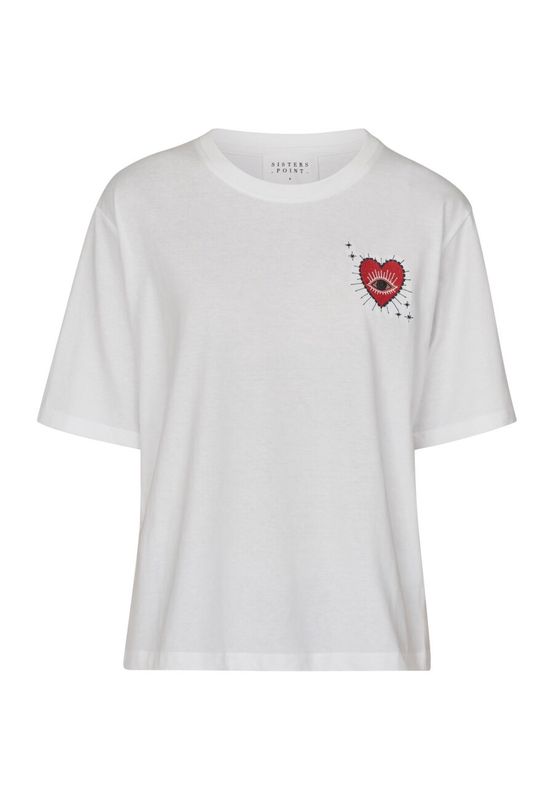 Shirt Heda - wit/hart