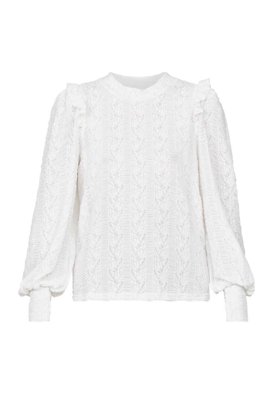 Blouse Eina ronde hals - wit
