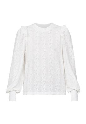 Blouse Eina ronde hals - wit