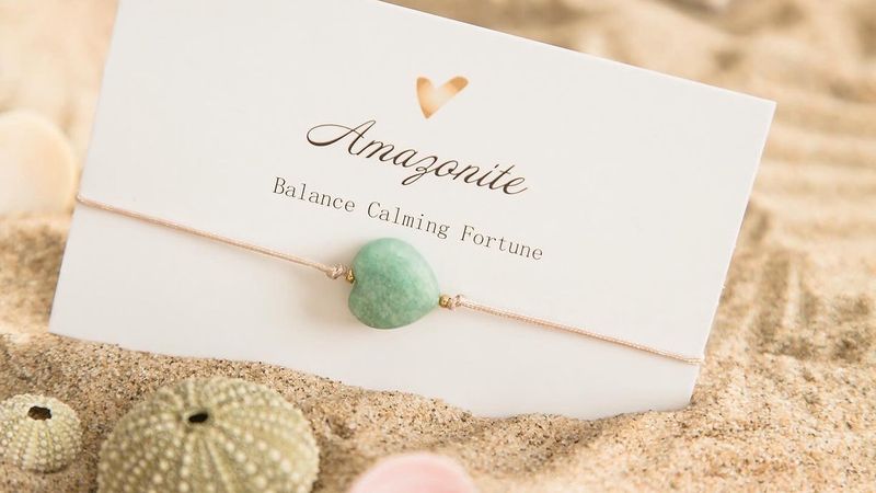 Amazoniet Hartjes armband