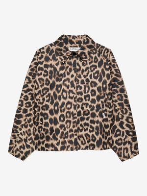 Trenchcoat kort - leopard