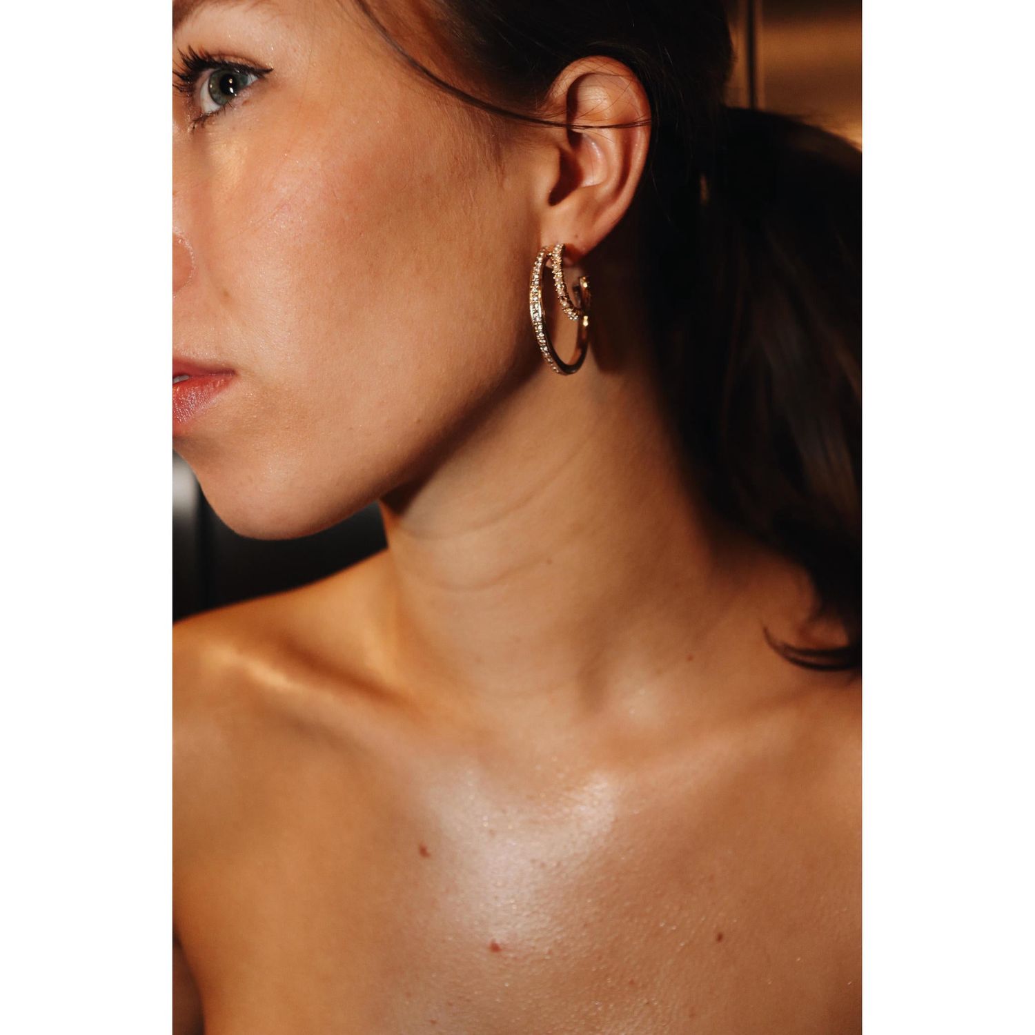 Double Diamant Hoops