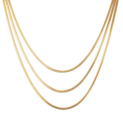 Triple Layered Snake Chain Necklace