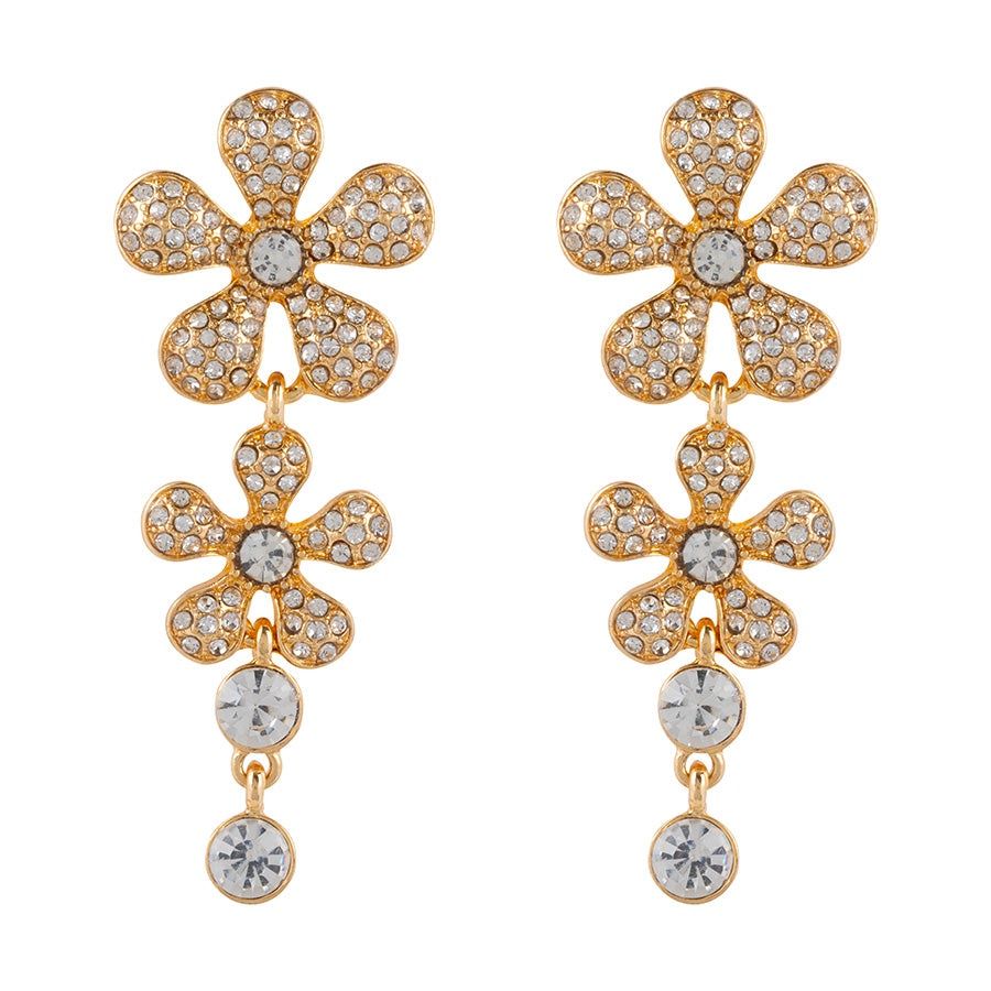 Diamante Blossom Oorbellen