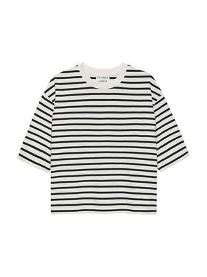 Loose fit stripe t-shirt - black/white