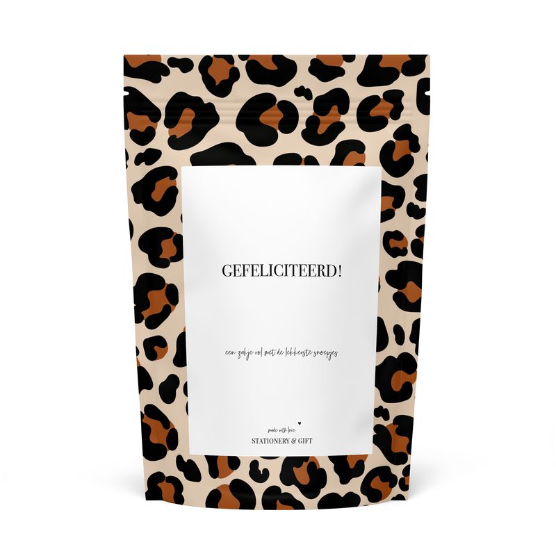 Snoepzak Leopard - Gefeliciteerd!