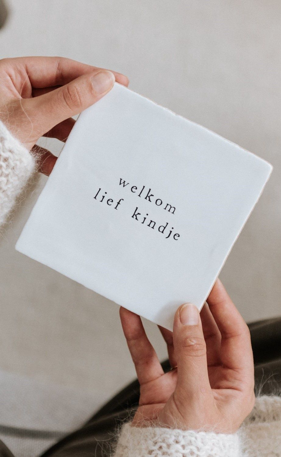 Tegel - welkom lief kindje