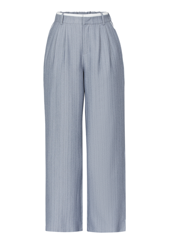 Broek Gira - lichtgrijs/navy