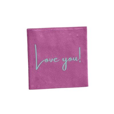 Tegeltje - Love you! - paars
