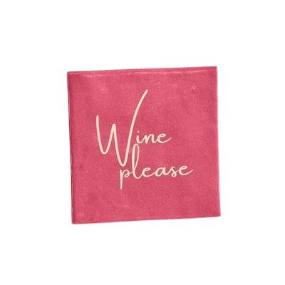 Tegeltje - Wine Please - donkerroze