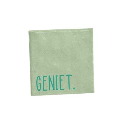 Tegeltje - GENIET - lichtgroen