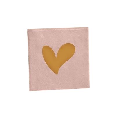 Tegeltje - Hartje - Liefde - roze
