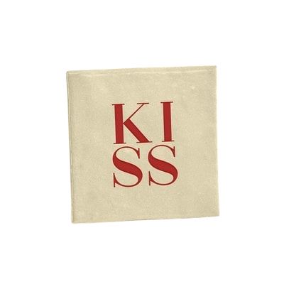 Tegeltje - KISS - Liefde - beige