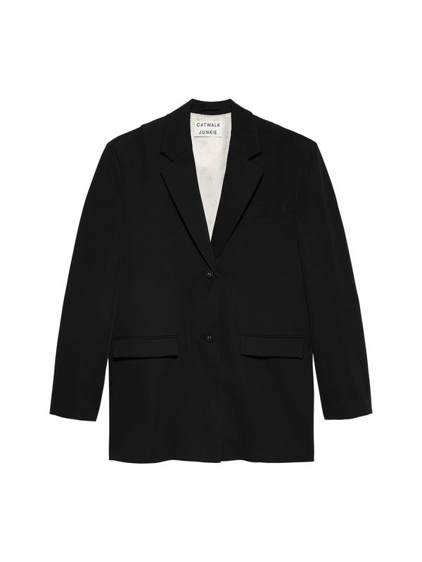 Blazer met rugdetail - black
