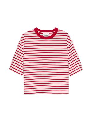 Loose fit stripe t-shirt - red/white