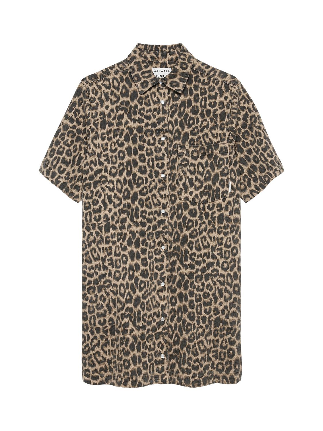 Denim dress - leopard