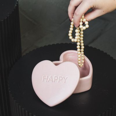 Decopot  &#39;HAPPY&#39; - lichtroze