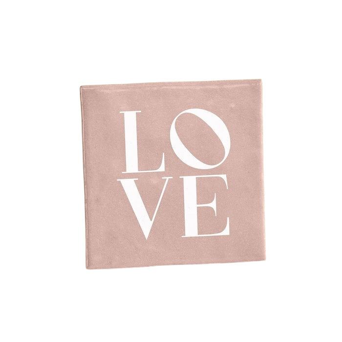 Tegeltje - LOVE - roze