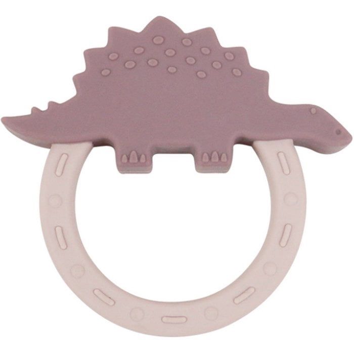 Bijtring Dino - oud roze