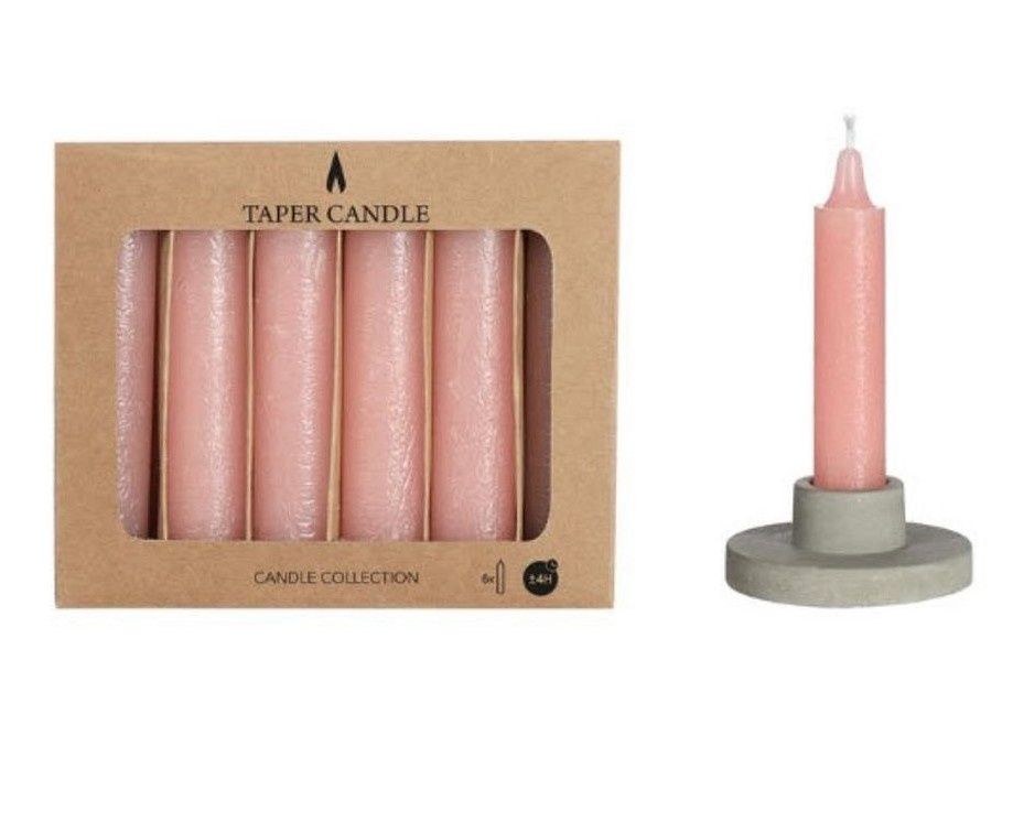 Set van 6 kaarsen - pink