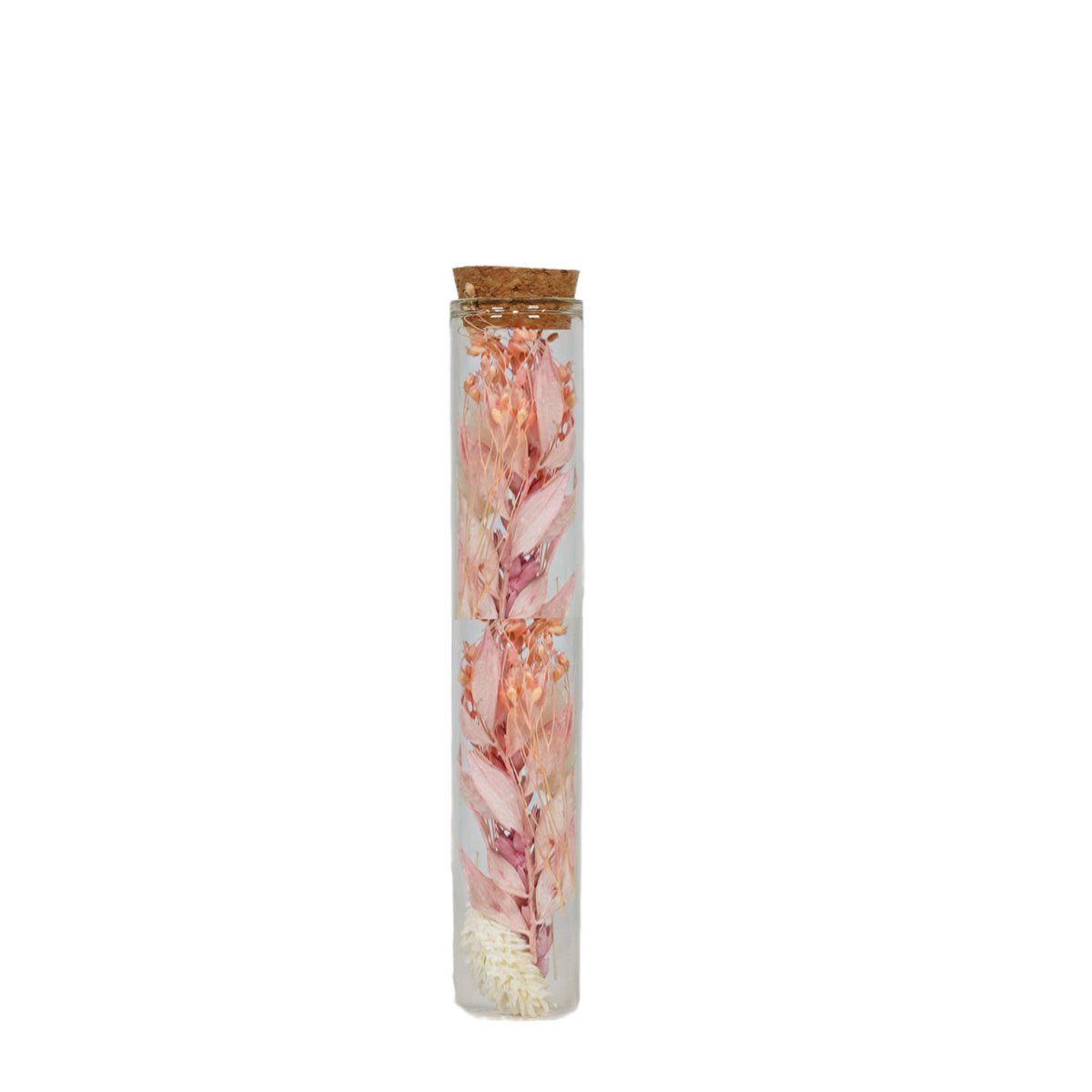 Droogbloemen - wensfles - pink