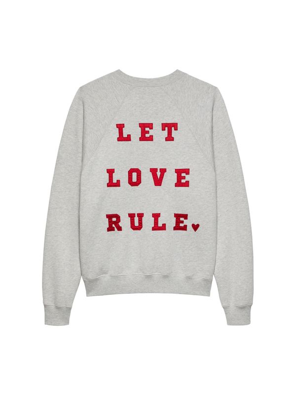 Graphic sweater - grijs/rood