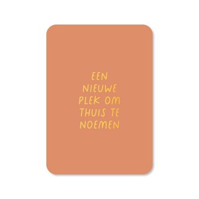 Kaart Een nieuwe plek (met goudfolie)