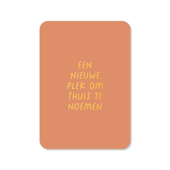 Kaart Een nieuwe plek (met goudfolie)