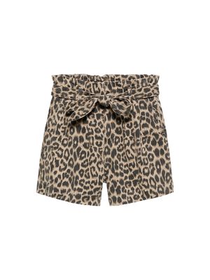 Denim short - leopard