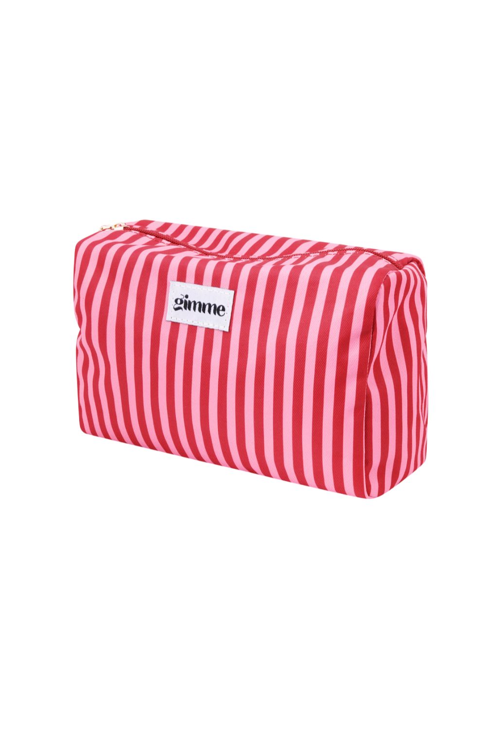 Toilettas kleine strepen - rood / roze