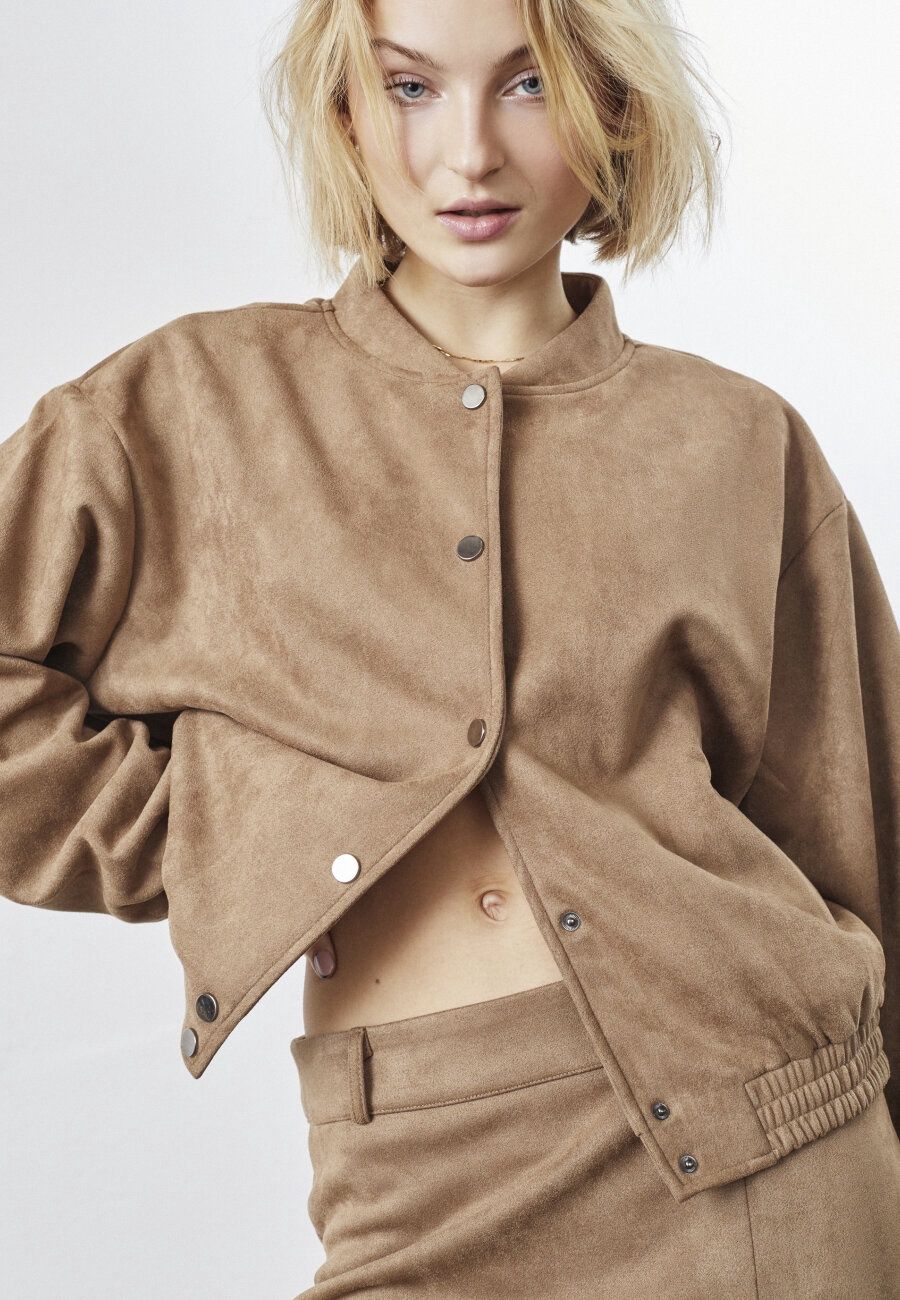 Suède bomber Velra - camel