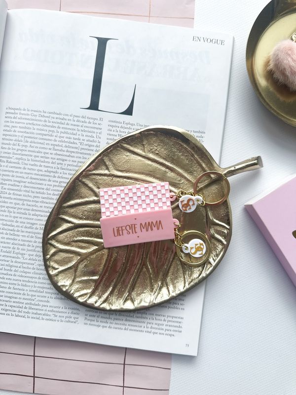 Sleutelhanger - Liefste mama - roze