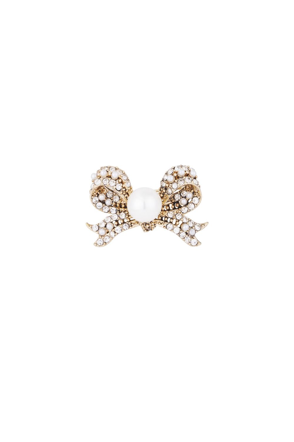 Pin / Broche - Strik diamant met parel