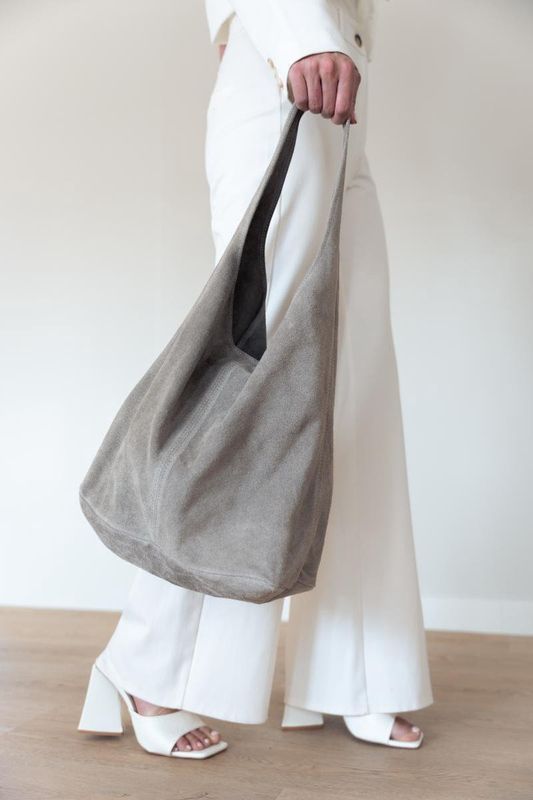 Tas Baggy bag – khaki grijs