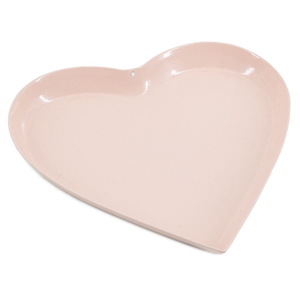 Metalen tray hart - roze