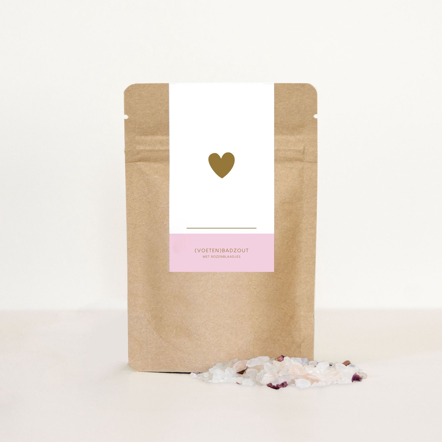 Voeten(badzout) -  Heart (roze)