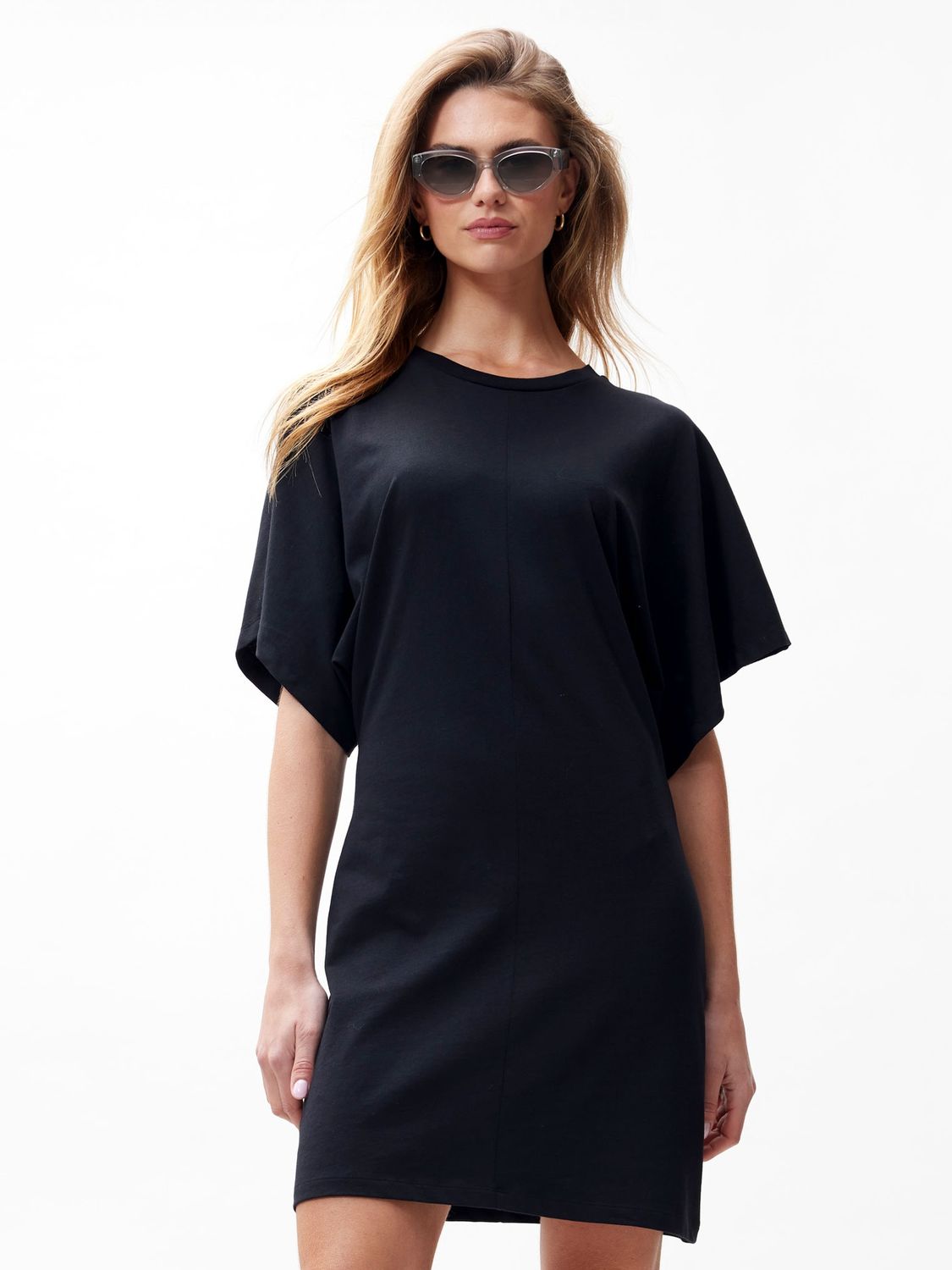 t-shirt jurk - zwart