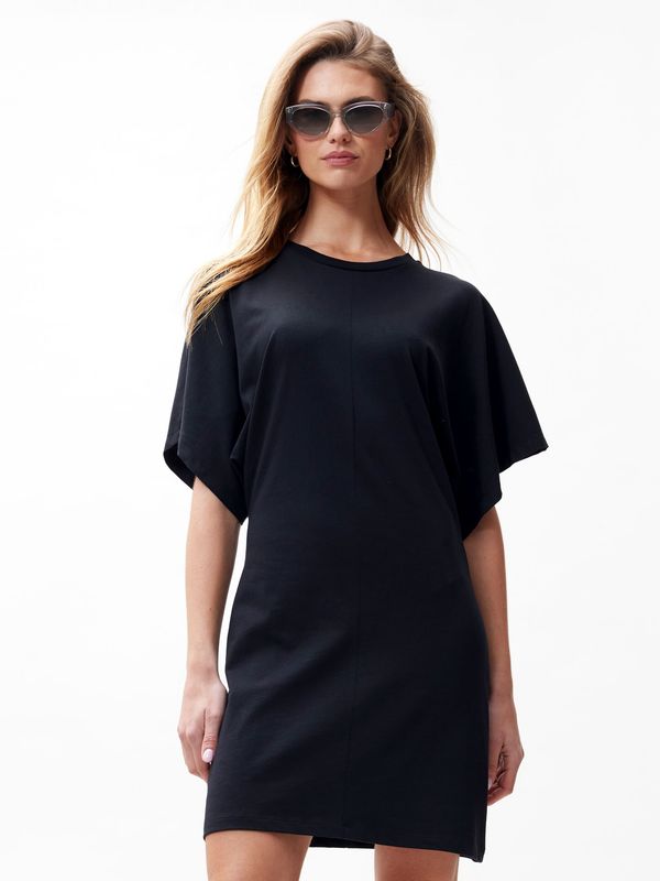t-shirt jurk - zwart