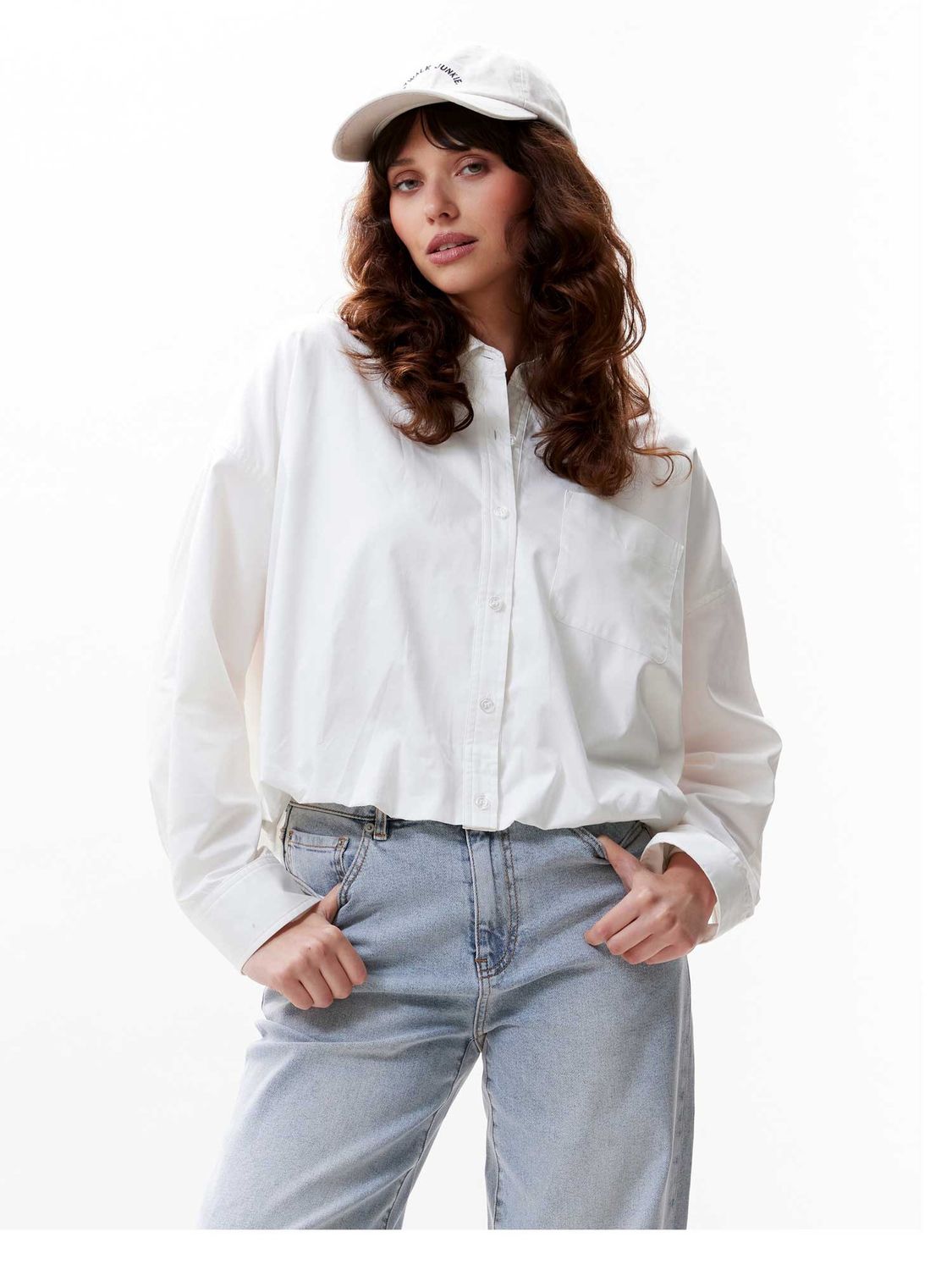 Tuck in blouse - white