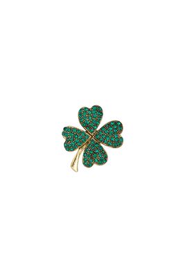 Pin / Broche - Klavertje vier groen