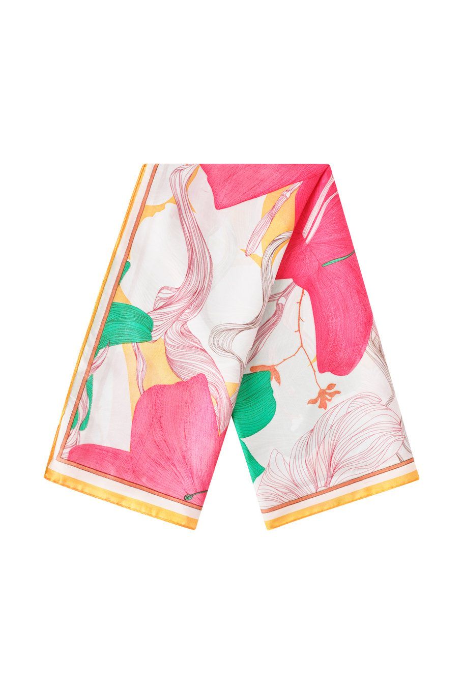 Sjaal flower red multi