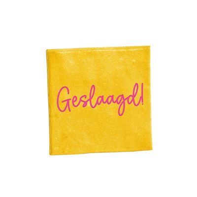 Tegeltje - Geslaagd - geel