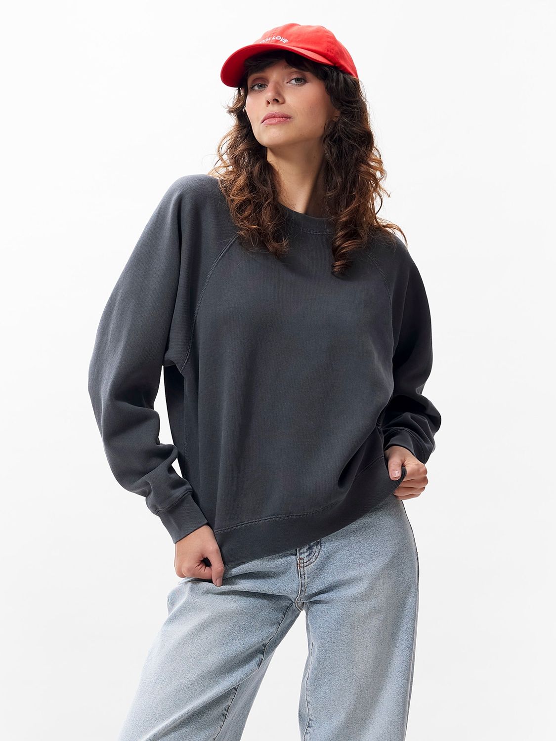 Raglan sweater - carbon